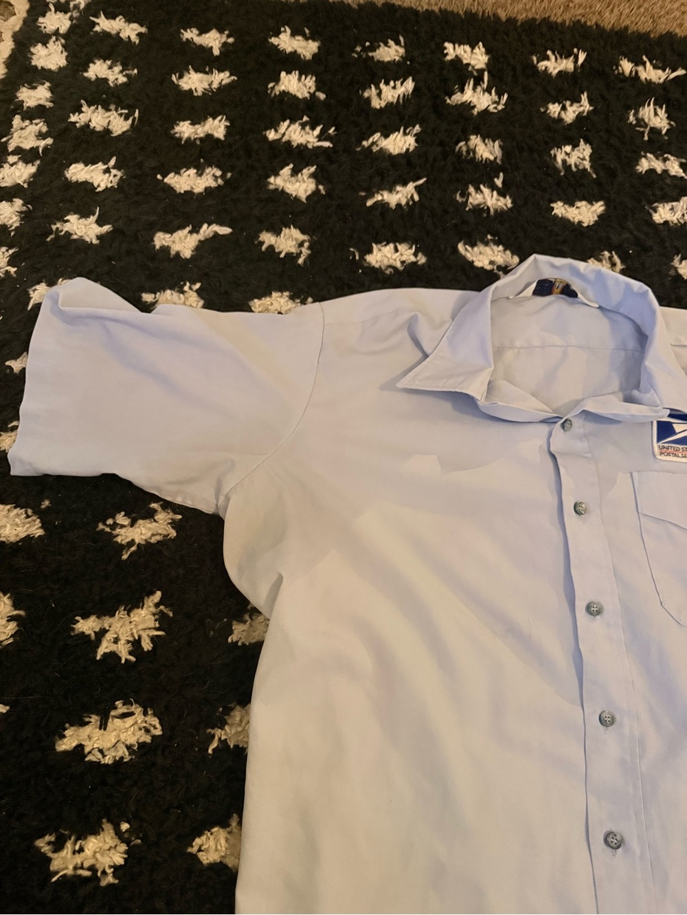 Men’s Light Blue USPS Button-Up Shirt - Picture 3 of 3